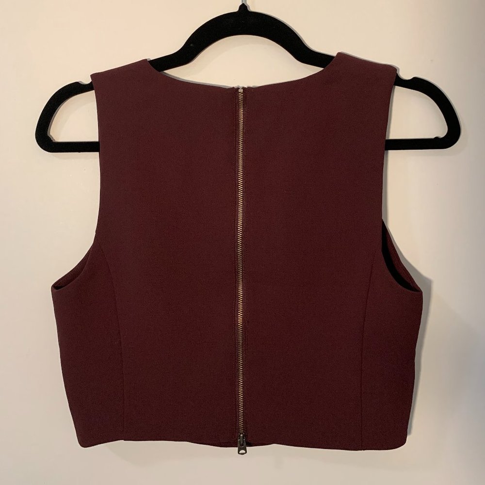 Wilfred Structured Deep V Crop Top - Picture 3 of 6